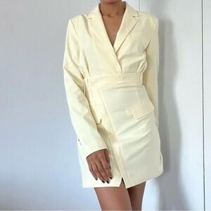 Zara Butter Yellow Blazer Dress